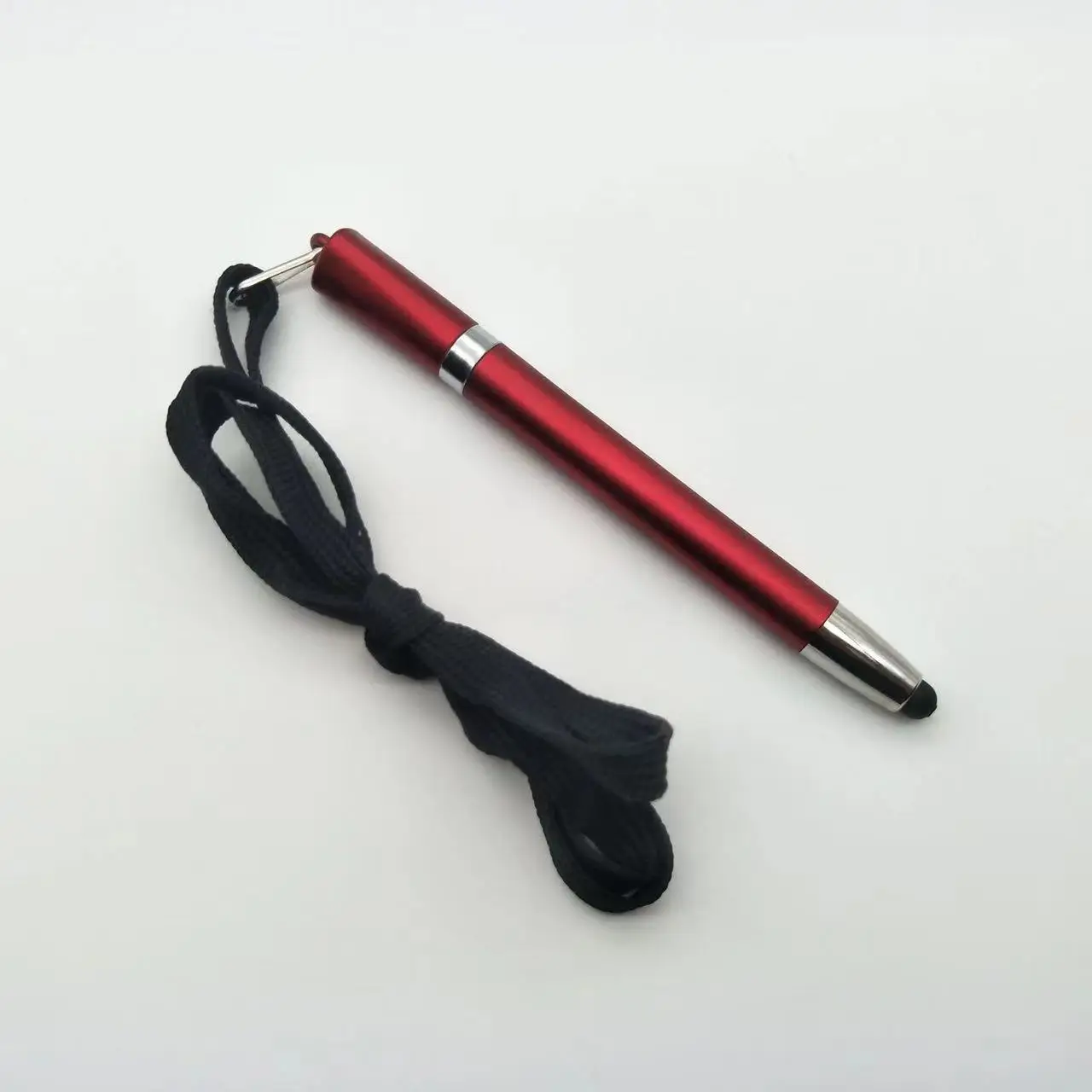 Promotional custom logo plastic stylus lanyard ball pen with touch screen
