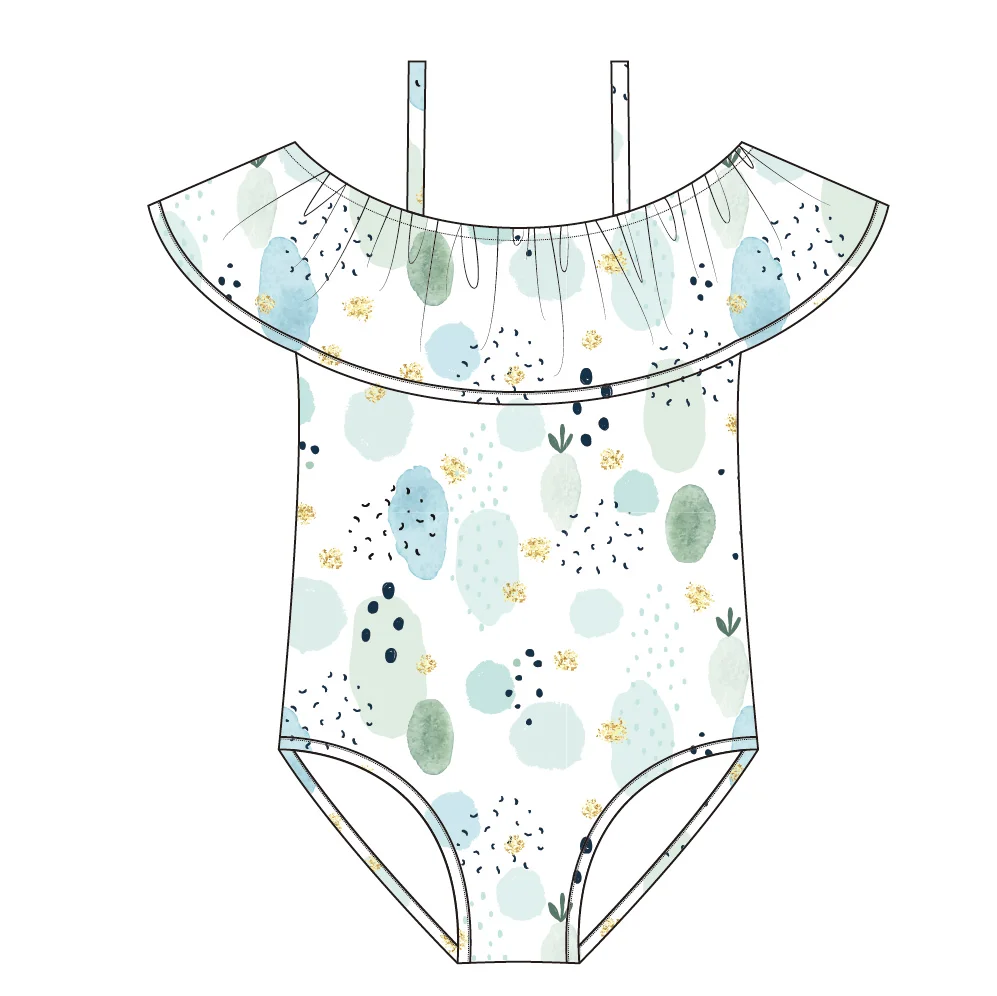 Miranda  Luxury Bathing Suits Kids One Piece Designer Monokini Letter Print Brand Swimsuits Famous Name Children Swimwear