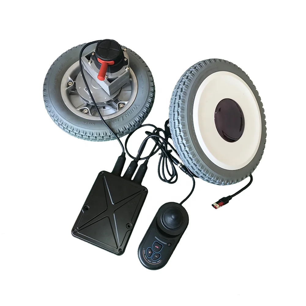 Asia factory sale motor kit for adult electric wheelchair 10' solid tire new designed motor joystick handle controller