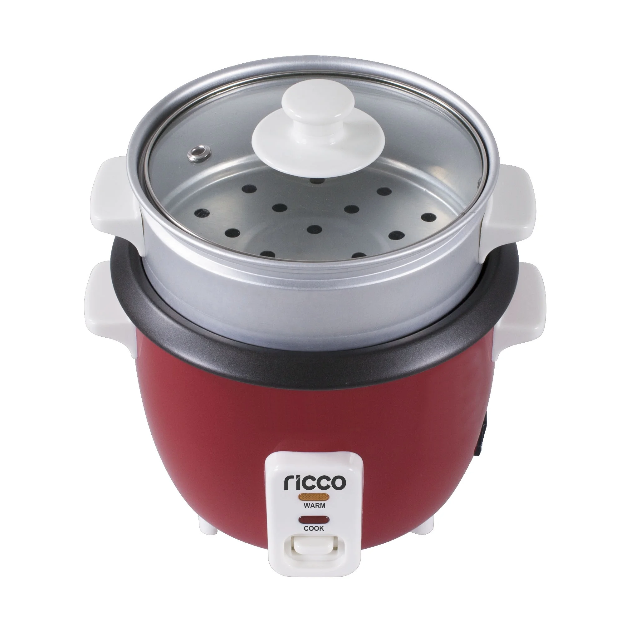 Electric Rice Cooker with Non Stick Inner Pot makes Soups, Stews, Porridge, Grains and Cereals, 3-CUP, 0.6L