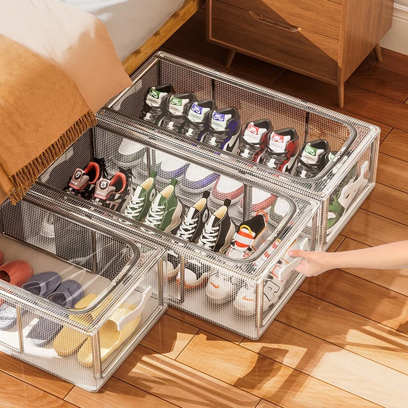clear shoe box storage foldable shoe display box organizer underbed storage containers factory price