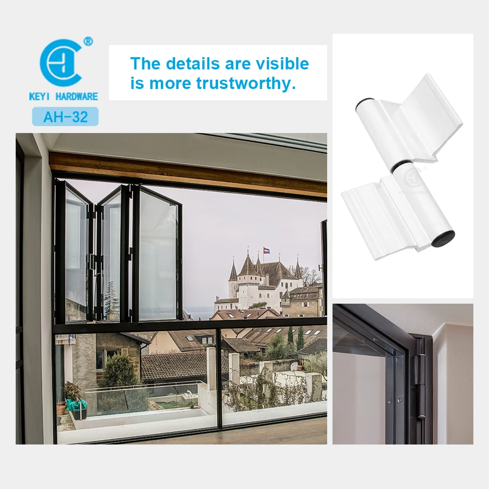 Customizable Aluminum Alloy  Hinges White Casement Swing Door Window Pivot Hinges Sliding Door Hinges for Middle Eastern Markets