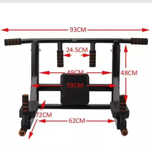 Doorway Wall Mounted Pull up Bar Chin up bar Dip Station With Sandbag Workout Power Tower Set Training for Indoor Home Gym