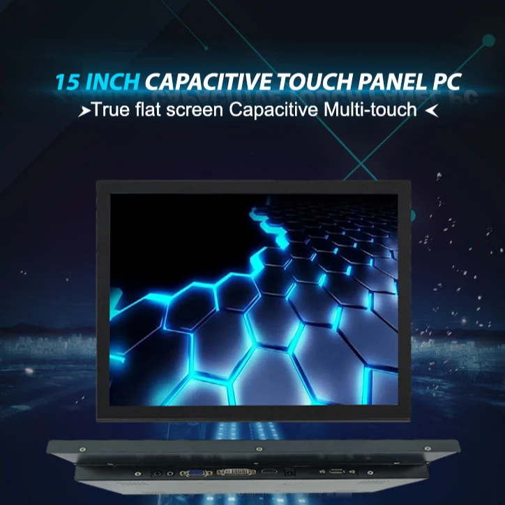 15 Inch Capacitive Touch Industrial Monitor Waterproof touch screen automation HD embedded capacitor industrial monitor