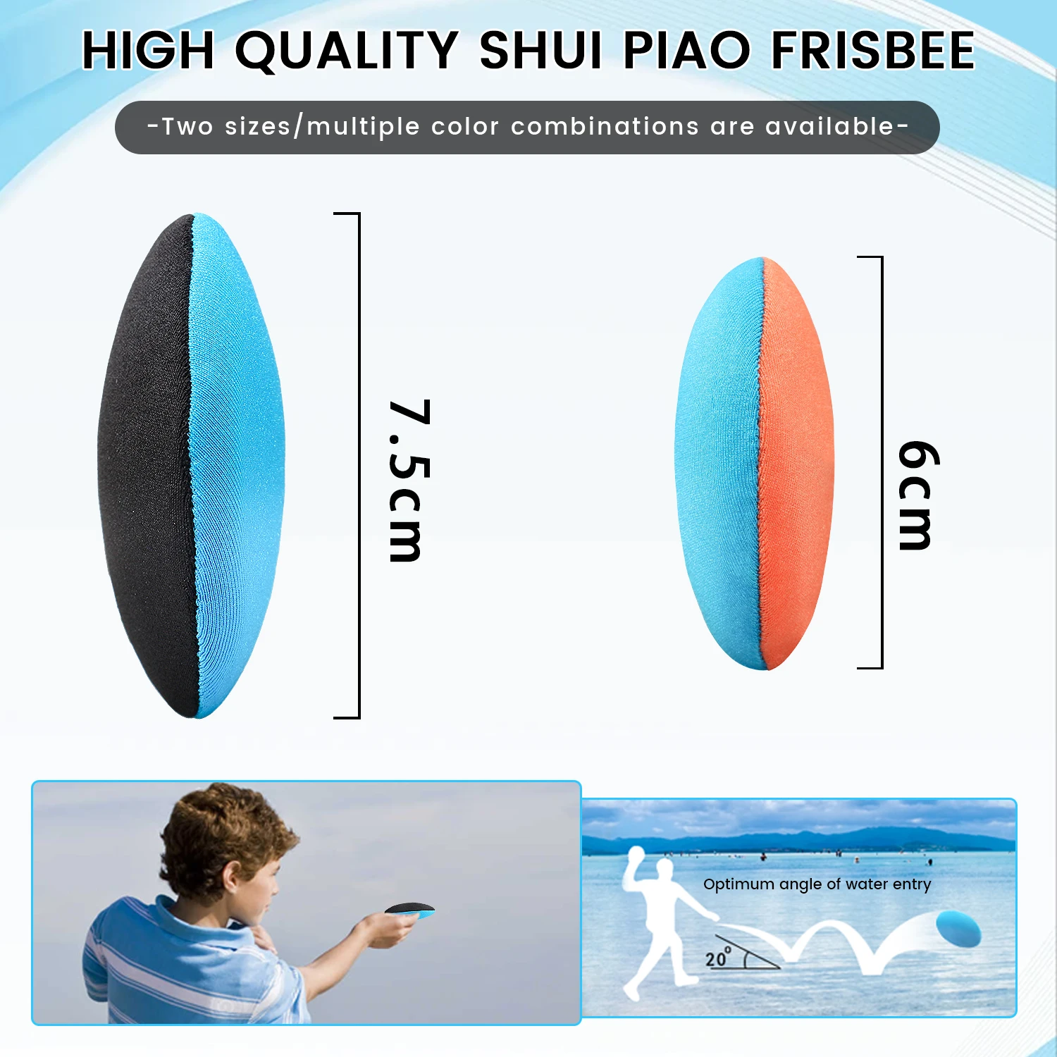 Promotion Factory Direct Supply Soft Rugby Football Water Skipping Bouncer Ball Fly Disk Tpr Swimming Pool Skip Stress Ball