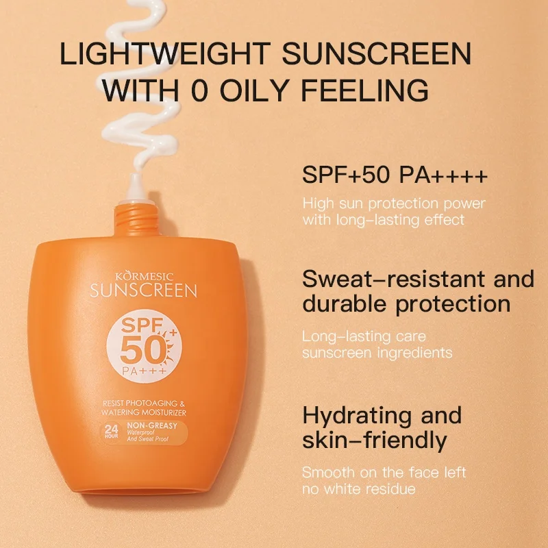 KORMESIC Wholesale Sun Screen Cream Spf 50 Private Label Organic Facial Whitening Uv Sunblock Cream Korean Sunscreen Sp