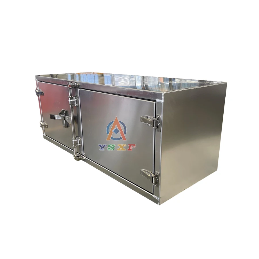 64'*24'*24'  Heavy Duty Waterpoof  Underbody Truck Bed Toolbox Aluminum Flat plate Truck Tool Storage   With Two Cam Locks
