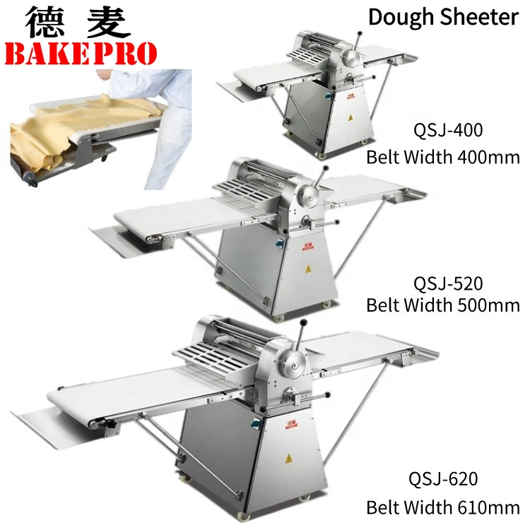 BAKEPRO automatic dough sheeter table top Brot und Croissants backen electric pastry dough sheeter
