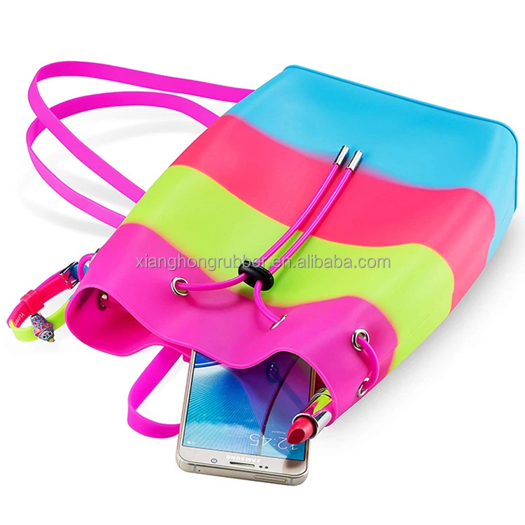 Silicone Waterproof Drawstring Bucket Bag Soft Scented Kids String Bags Backpacks