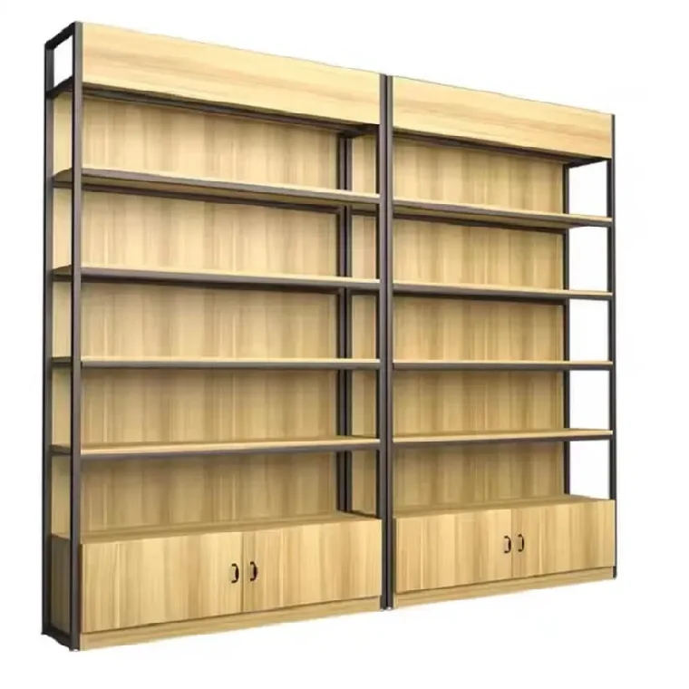 Customized supermarket grocery display racks convenience store multi level shelf