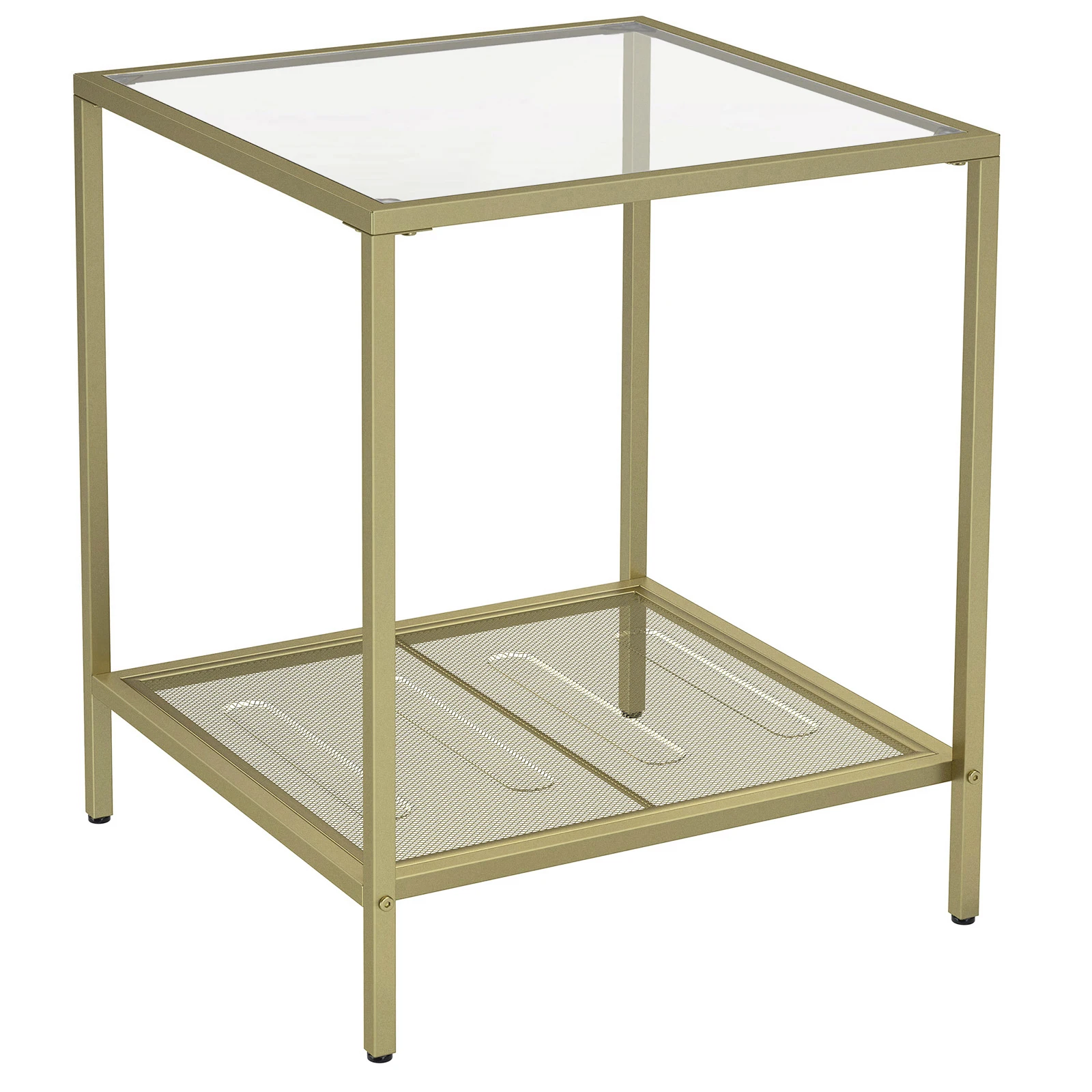 minimalist luxury tempering square glass top side table modern coffee table living room