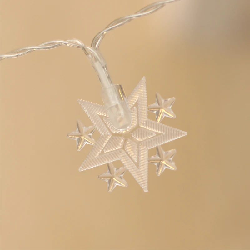 Battery Operated 10 20 30 40 50 LED Flashing Star Fairy Garland Christmas Decorations String Lights