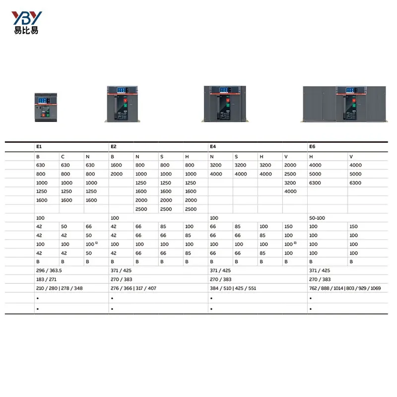 Good quality  Emax2 Air Circuit Breaker E4.2N/MS4000 3P FHR   3P 4000A fixed installation electric