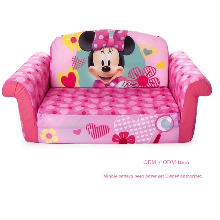 Children 2 in 1 Flip Open Foam living room sofa wholesale kid sofa chair