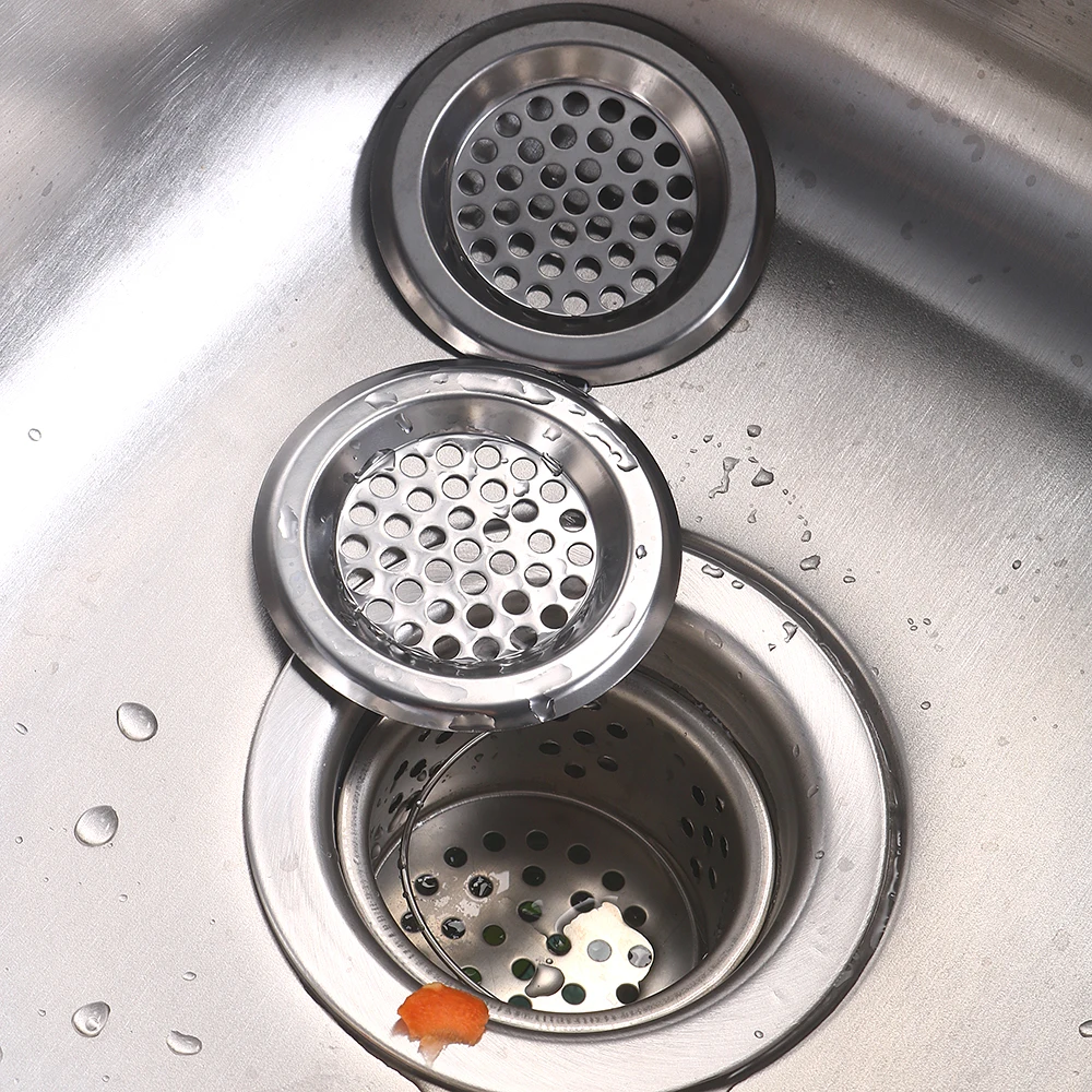Custom Kitchen Stainless Steel Drain Cover Plug Basket Sink Strainer