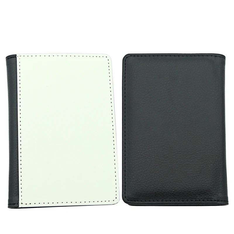 High Quality OEM Customized LOGO Sublimation Heat Transfer Printable PU Leather Passport Holder