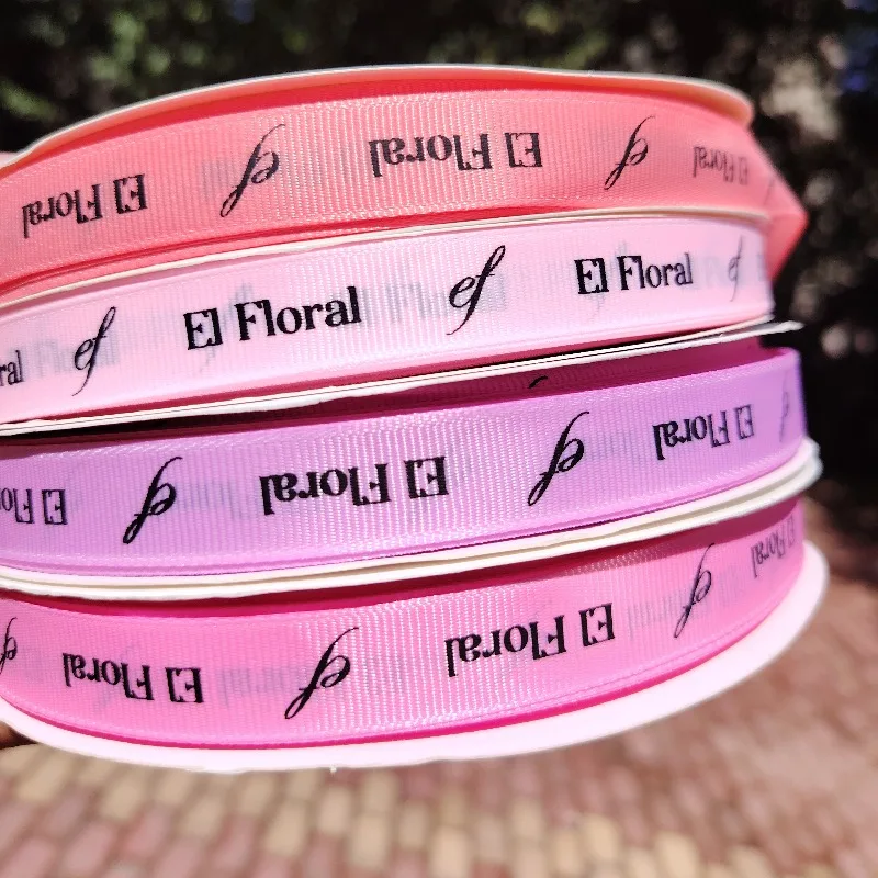 Factory Wholesale custom black Grosgrain Ribbon Personalization ribbons for gift wrap ribbon