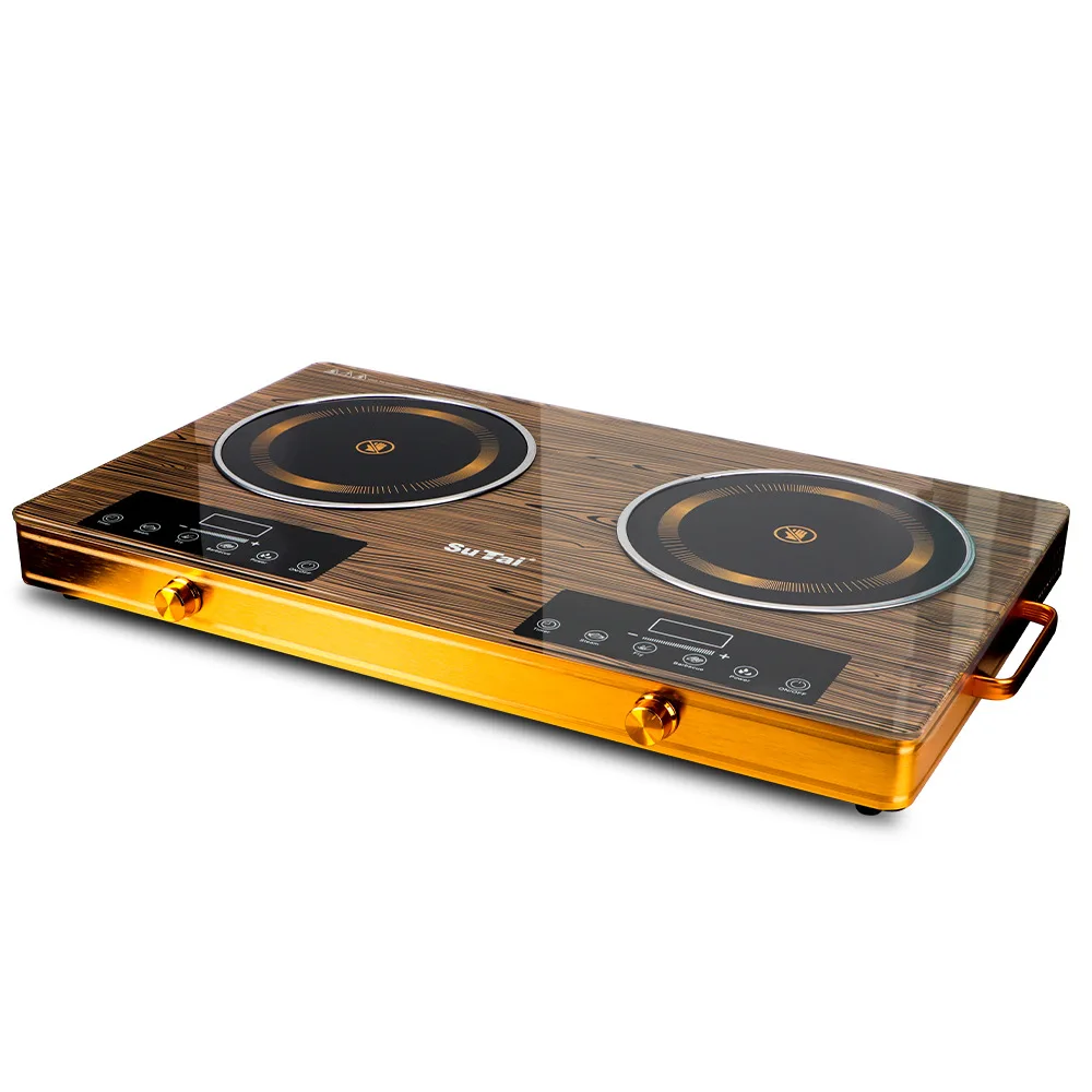 Temp Control Kitchen Induction Cooker Ceramic Glass Induction Cooktop Double Burner Free Spare Parts Electric Metal,metal CN;GUA
