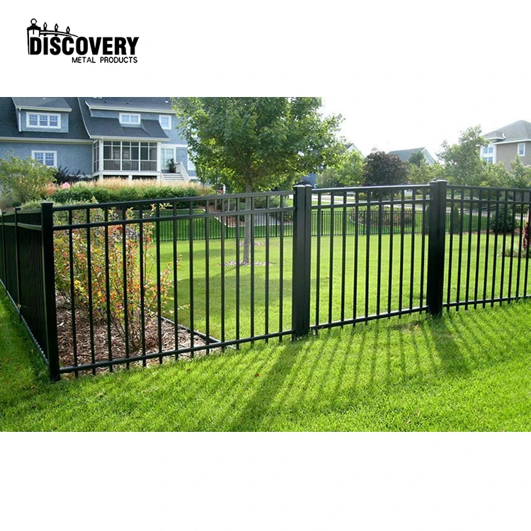 Double Swing Decorative Aluminum or Iron Gate Designs Simple Driveway Security Fencing Trellis Gate Black for garden