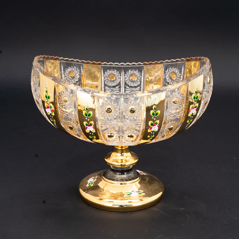 GOLDEN PAINTING GLASS BOWL