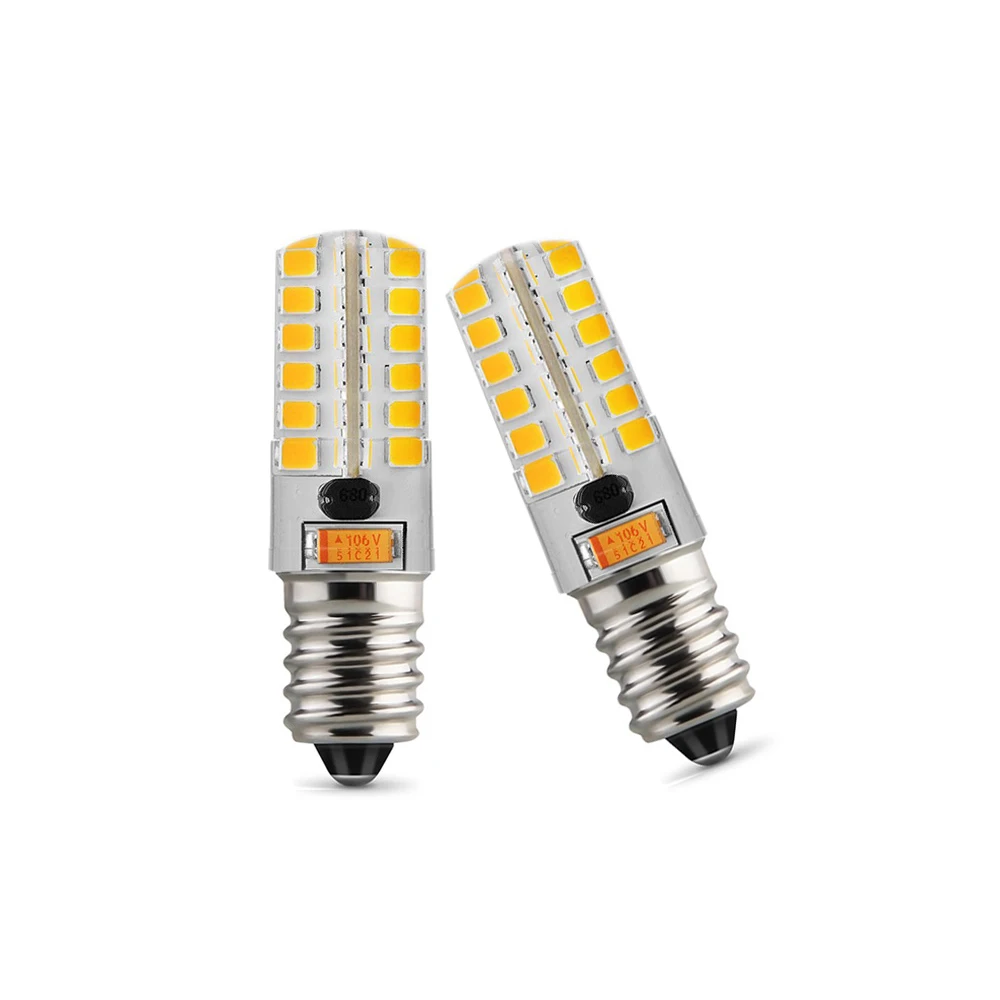 Автомобильные Светодиодные лампы E14 2835SMD оптовая продажа силиконовые с кристаллами энергосберегающие Сверхяркие автомобильные тормозные