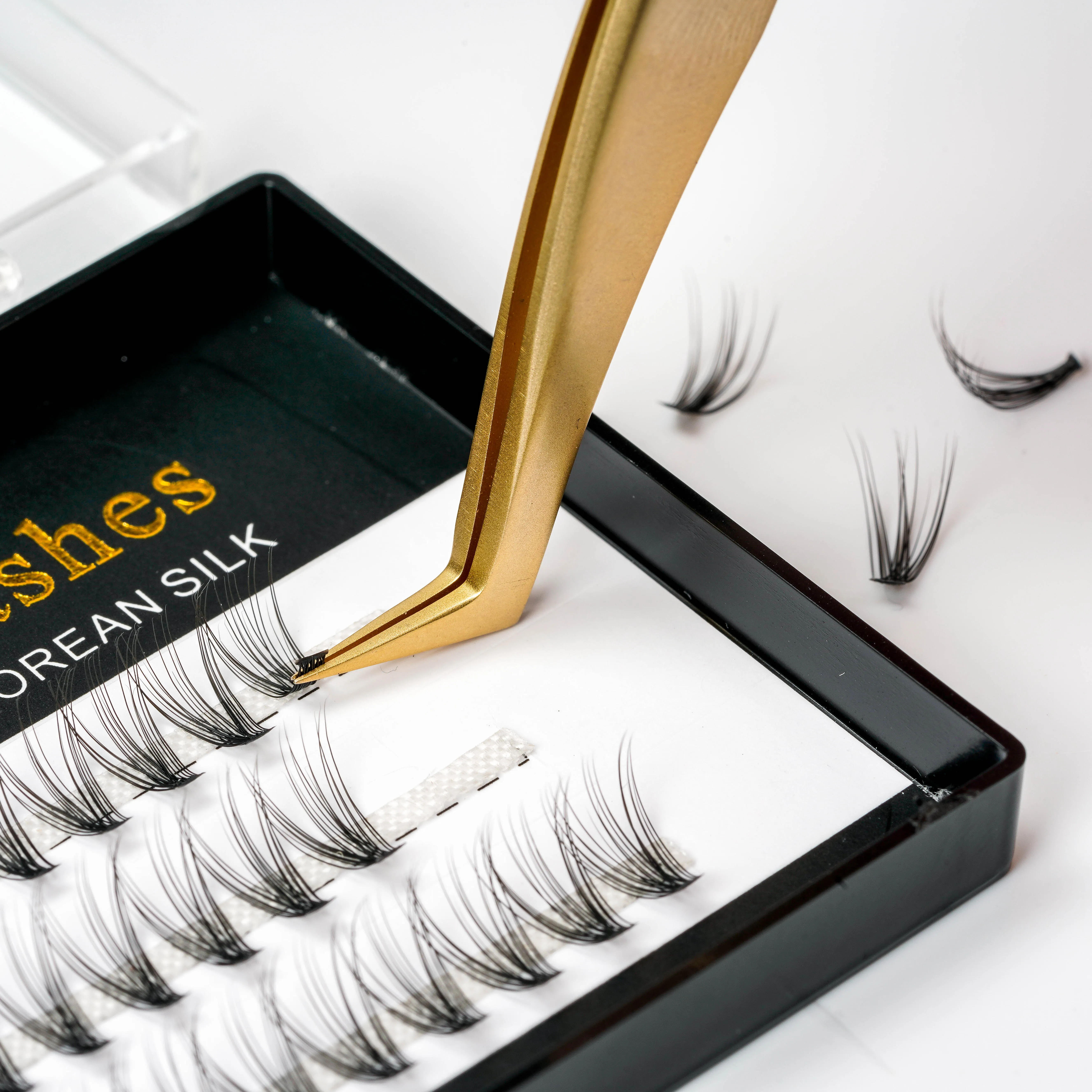 Синтетические шелковые ресницы для наращивания 20d готовые ресницы для увеличения объема