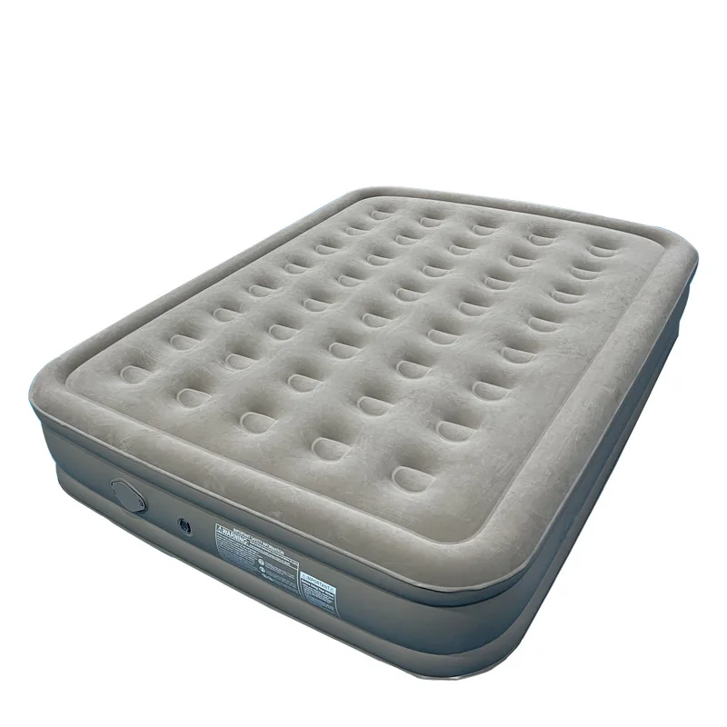 2024 New Built In Pump Automatic Inflatable Outdoor Waterproof Portable Flocking Air Camping Mattress