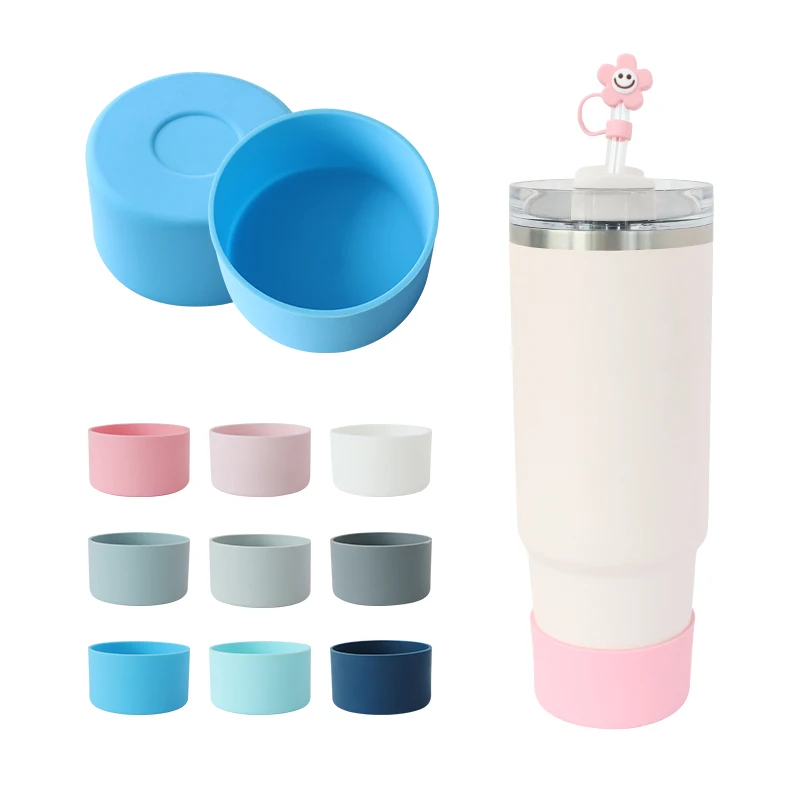 Customization Small MOQ Etsy AMZ Tumbler Silicone Sleeves Rubber Cover Sleeve Tumbler Silicone Boots
