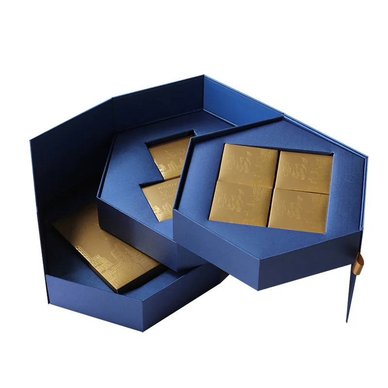 Mid-Autumn Mooncake Gift Box Customized Double-layer Flip Exquisite Creative Gift Box Customized Logo Drawer Dumpling Box Custom