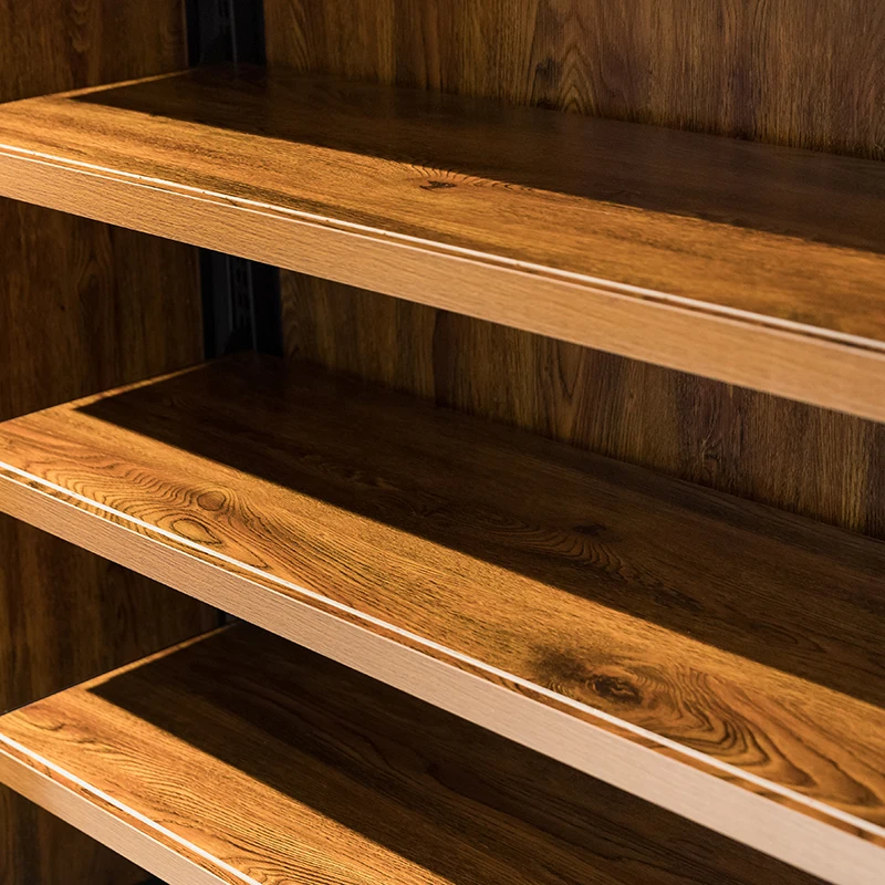 Steel wood supermarket convenience store food cabinet boutique wooden display shelf