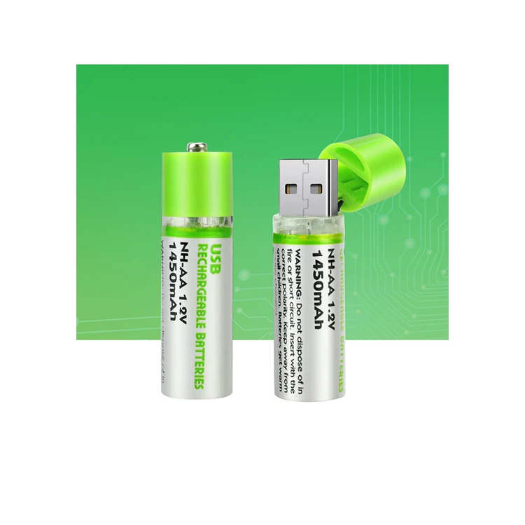 Logo Brand Custom Rechargeable Battery 1.5V 1.2V AA Lithium Reusble Micro USB Charging Port AA Batteries AAA Ni-Mh Wholesale