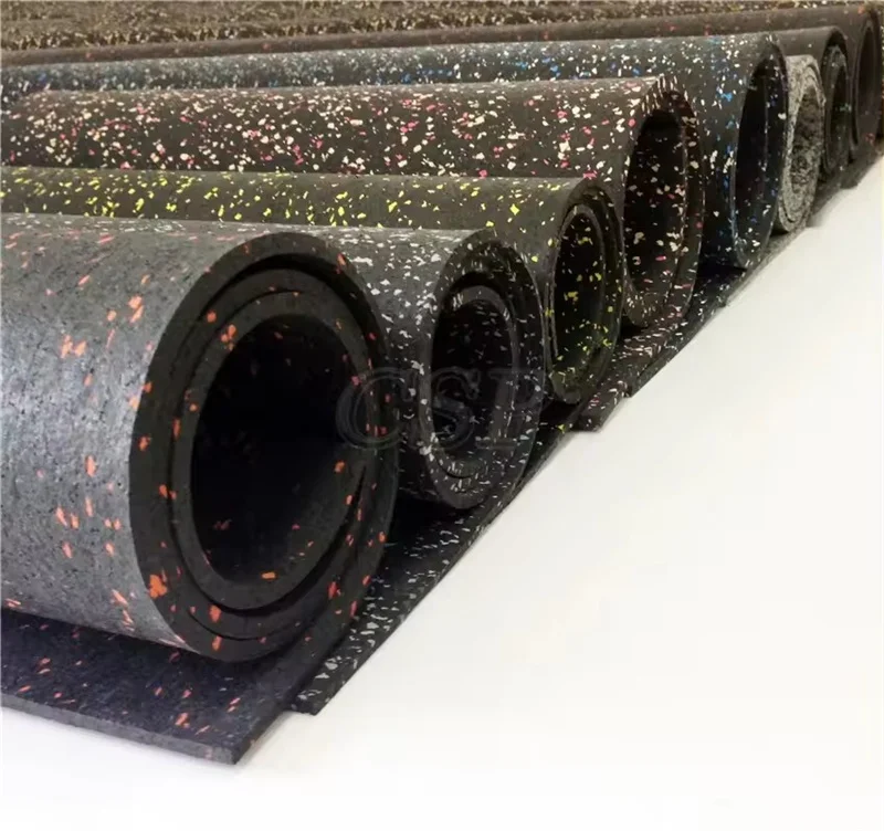 Elastic Weight Lifting Gym Rubber Flooring Tiles Gym Rubber Floor Mat With EPDM Granules