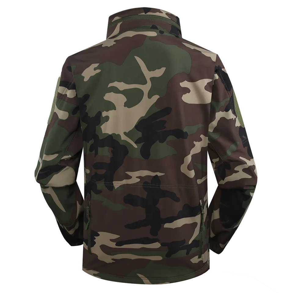 HNXX winter windproof softshell hunting clothes camouflage jacket men