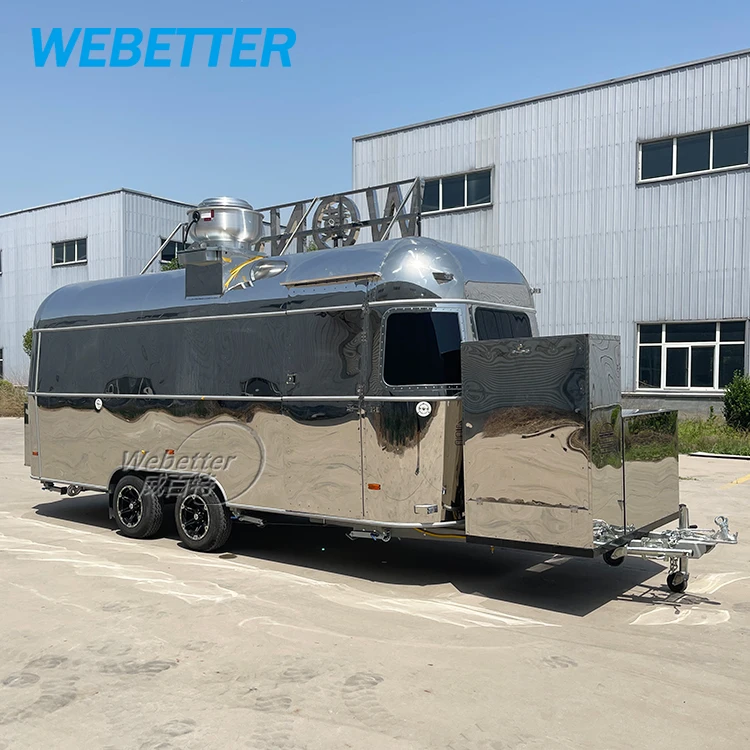 WEBETTER Street Mobile Food Truck Fast Breakfast Food Carts Camion De Nourriture Food Trailer With Full Kitchen Equipments