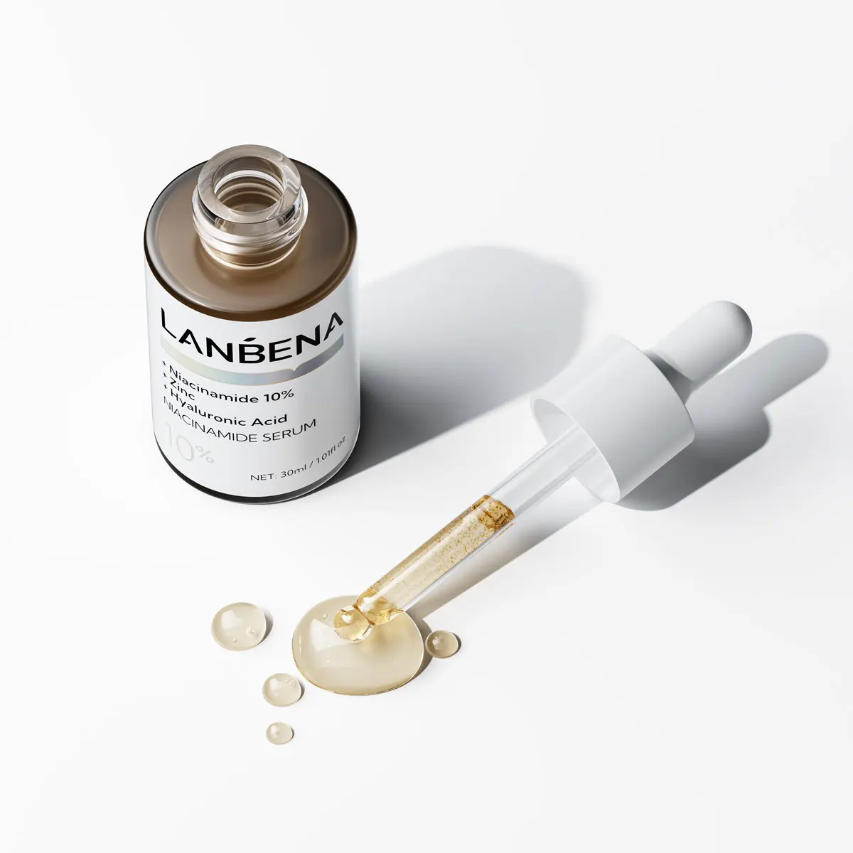 Lanbena Новое поступление отбеливающая сыворотка ниацинамида для лица с гиалуроновой кислотой