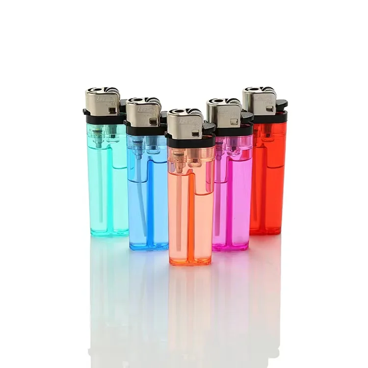 flint disposable butane plastic flame transparent cigarette classic lighter