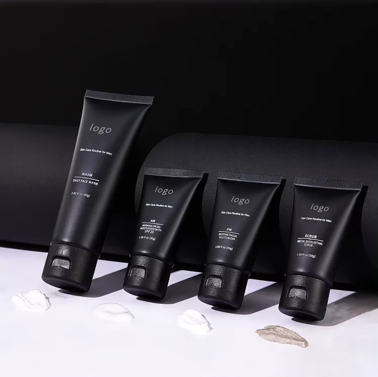 Private Label Organic SPF 20 Travel Skincare Products Cleanser Anti Acne Mens Skin Care Set For Face Moisturizing