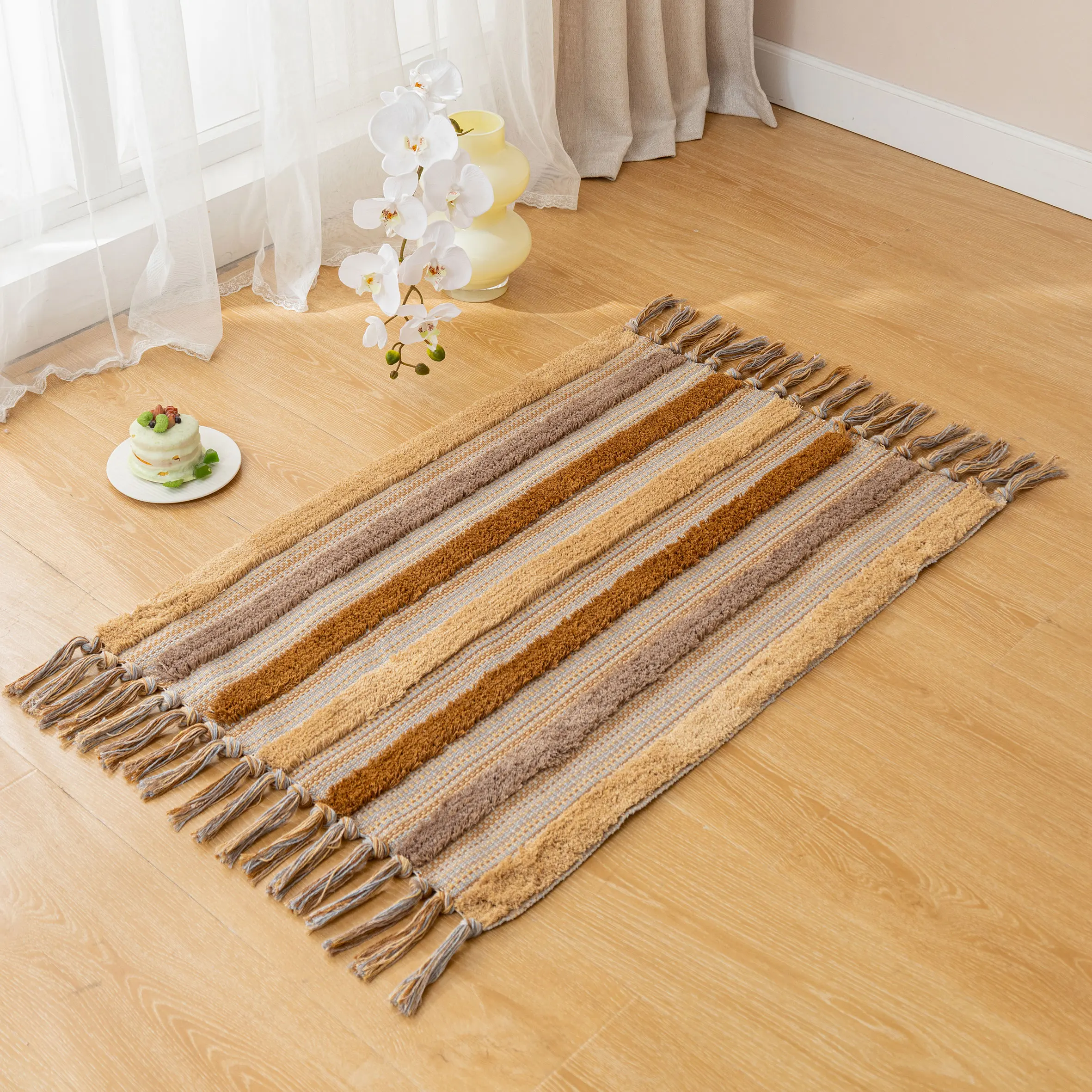 Home Decor Boho Rug Moroccan Carpet 2x3ft Colorful Tufted Printed Carpet With Tassel Modern Area Rugs for Living Room Bedroom