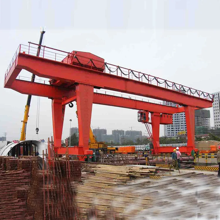 Top quality 30 ton 50 ton MG type remote control or cabin control double beam girder gantry crane