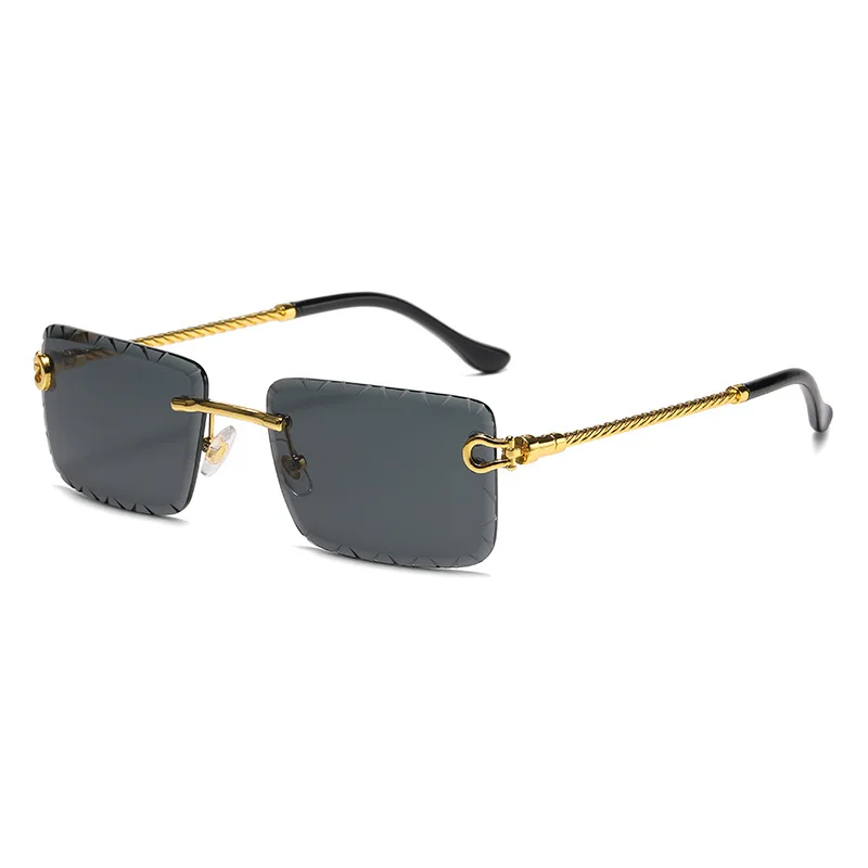 2024 Classic luxury brand Designer sunglasses men high quality metal small square eye glasses wholesale beach accessories