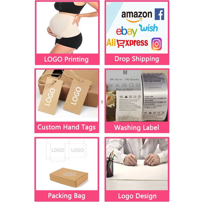 Wholesale Breathable Logo Custom High Elastic Seamless Pregnant Women Pregnancy Maternity Antenatal Support Belt