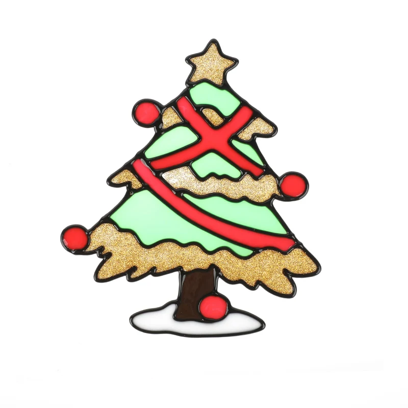 wholesale ponny christmas window sticker static cling custom xmas