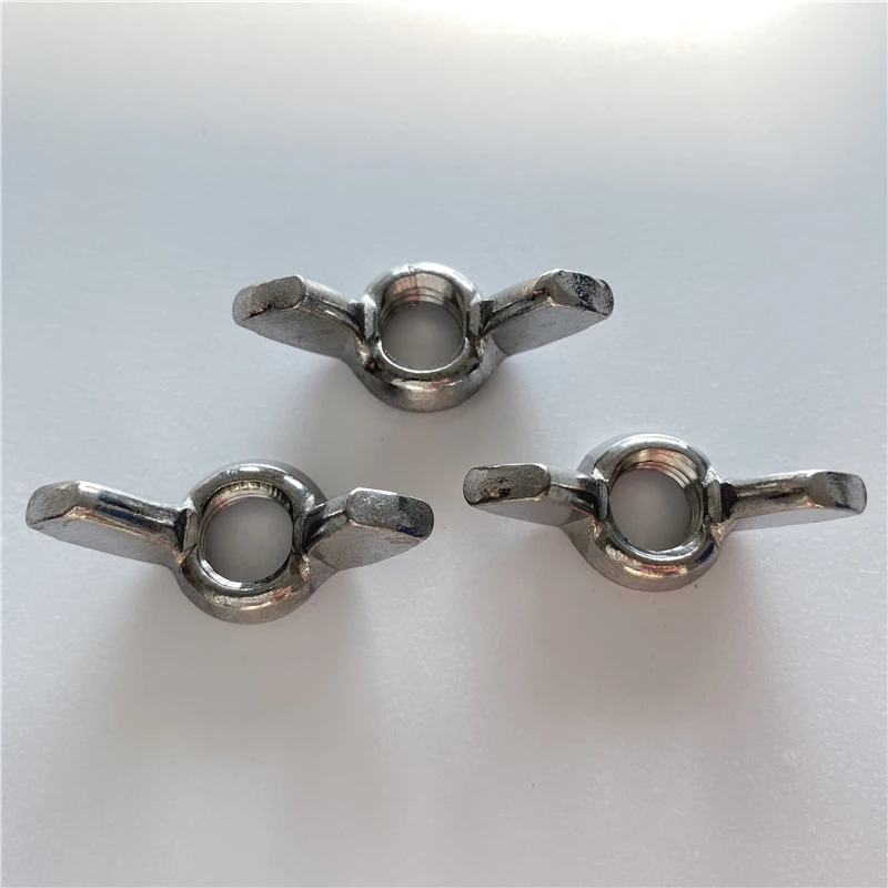 DIN315 GB62 304 Stainless Steel Hand Tighten Butterfly Nut Ingot Wing Nuts