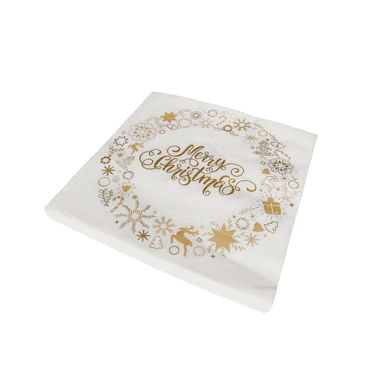 Wood pulp 33*33cm 3ply odm colored napkin paper customized color printing paper napkins & serviettes