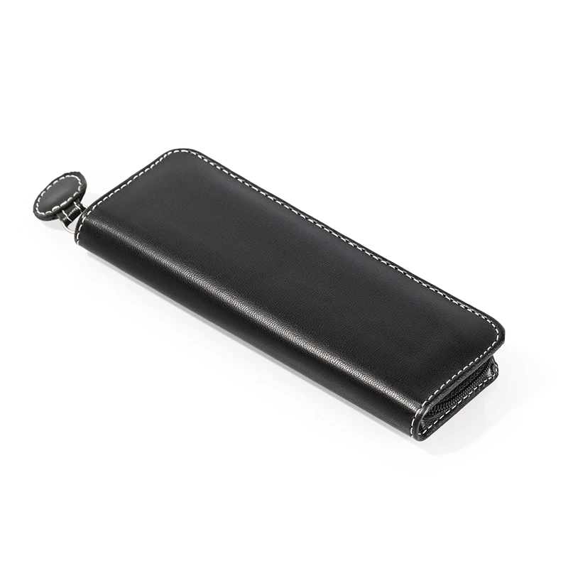 Leather Pen Pencil Bag Pen Case For School Pencil Holder For Office Metal Fountain Pen Pouch Leather Gift Box