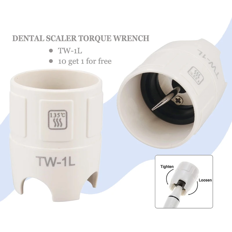 Dental Ultrasonic Scaler Handpiece Tips Torque Wrench TW-1L Key Fit for Various Brand Dentist Tools