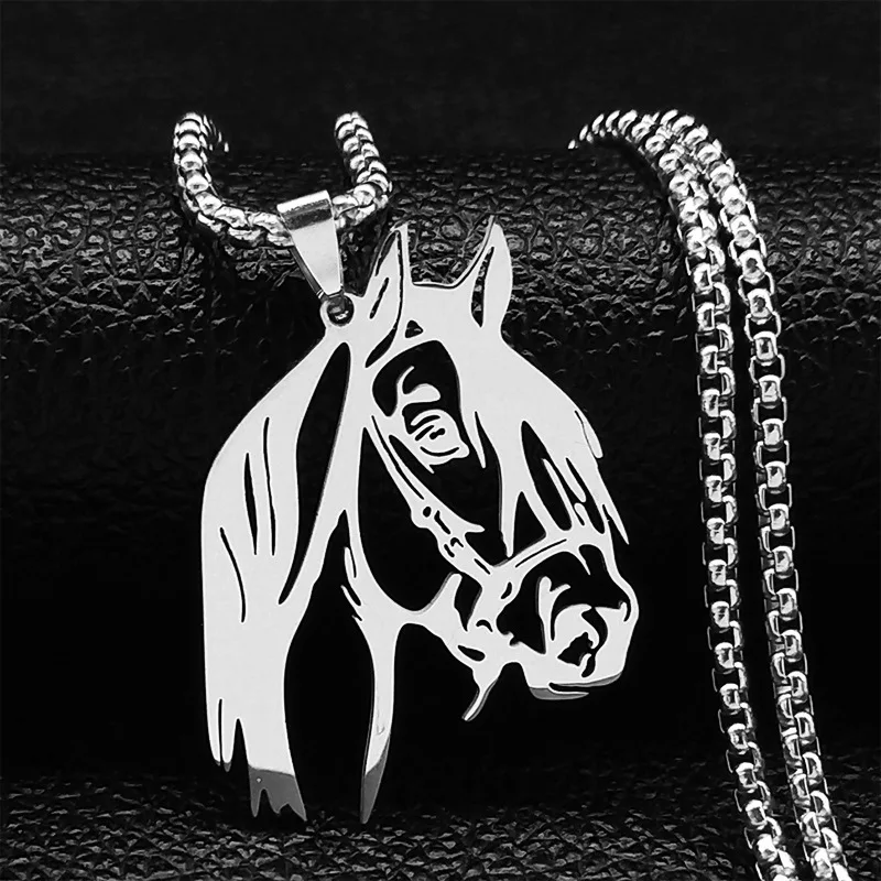 New design Animal Pendant Necklace Fashion Jewelry Horse head Pendant Necklace Jewelry Animal for Men