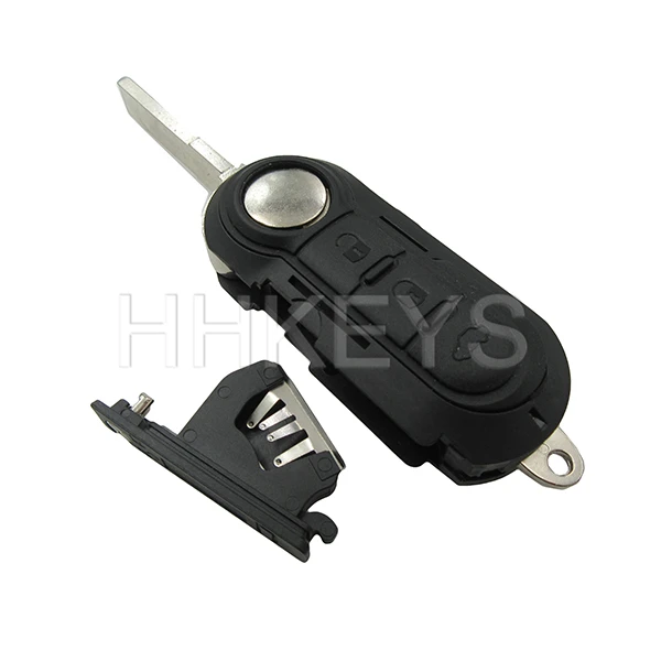 Best quality 3 buttons remote flip car key case cover with logo for Fiat 500