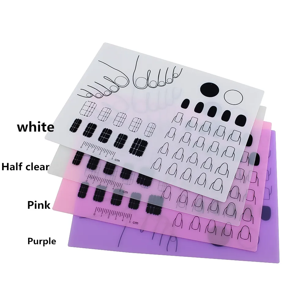 Factory Customized Simply Neat Silicone Manicure Mat for Stamping and Nail Art Silicone Table Mat Stamping Plate Print