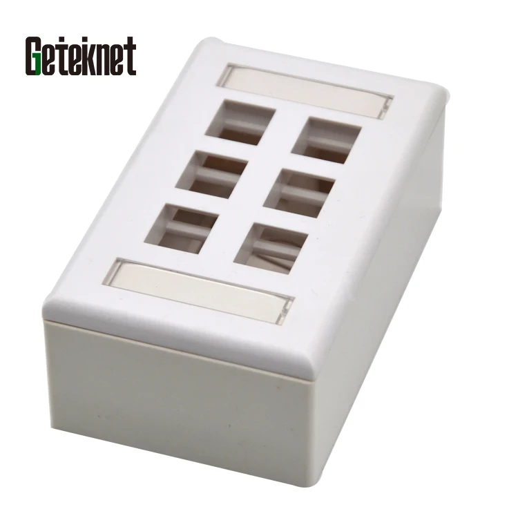 Gcabling Face plate USA type 6port RJ45 wall plate keystone universal faceplate